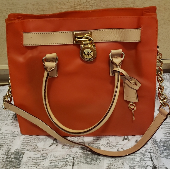 MICHAEL KORS HAMILTON Jelly Orange Tote - Picture 3 of 11